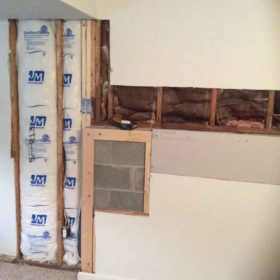 Wall insulation replacement during Contents Cleaning & Restoration in Newport